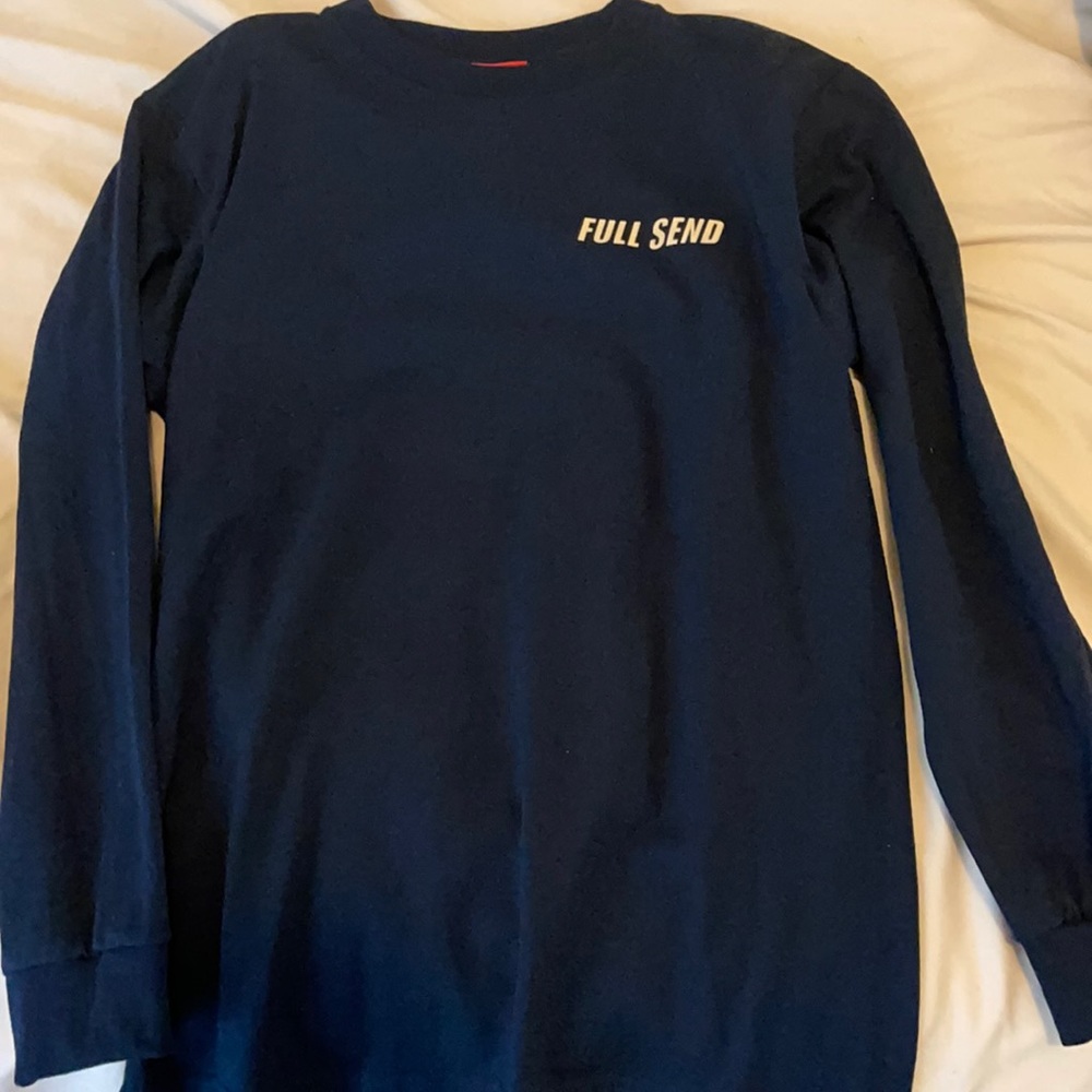 FULL SEND navy blue long sleeve